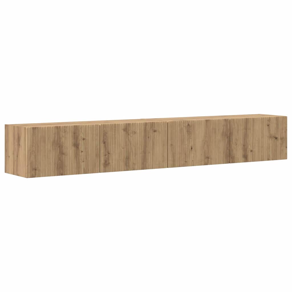 TV Wandkast 2 pcs Ambachtelijk eiken 60 x 31 x 29.5 cm