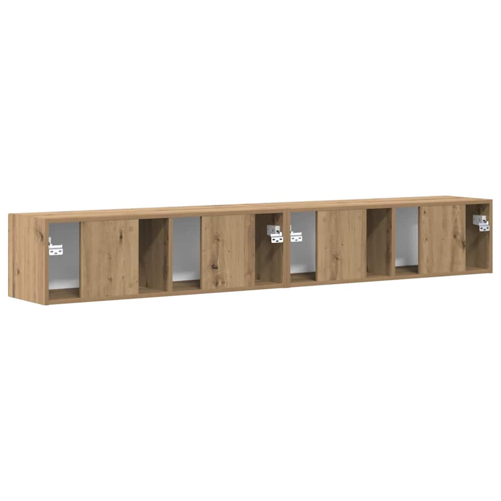 TV Wandkast 2 pcs Ambachtelijk eiken 60 x 31 x 29.5 cm