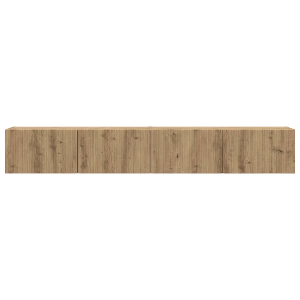 TV Wandkast 2 pcs Ambachtelijk eiken 60 x 31 x 29.5 cm