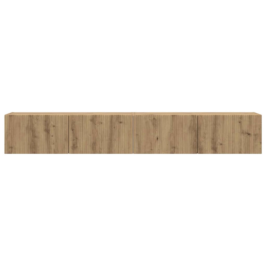 TV Wandkast 2 pcs Ambachtelijk eiken 60 x 31 x 29.5 cm