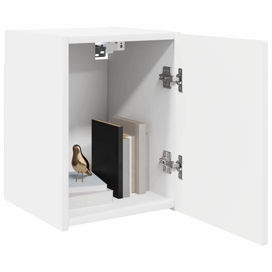TV Wandkast 2 pcs Wit 30 x 31 x 40 cm Bewerkt hout