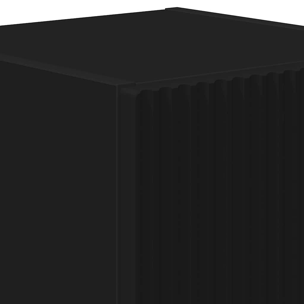 TV Wandkast Wandgemonteerd Zwart 30 x 31 x 40 cm Bewerkt hout
