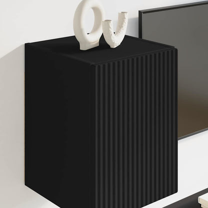 TV Wandkast Wandgemonteerd Zwart 30 x 31 x 40 cm Bewerkt hout