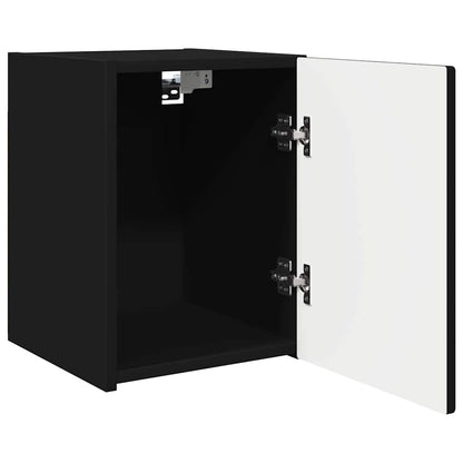 TV Wandkast Wandgemonteerd Zwart 30 x 31 x 40 cm Bewerkt hout