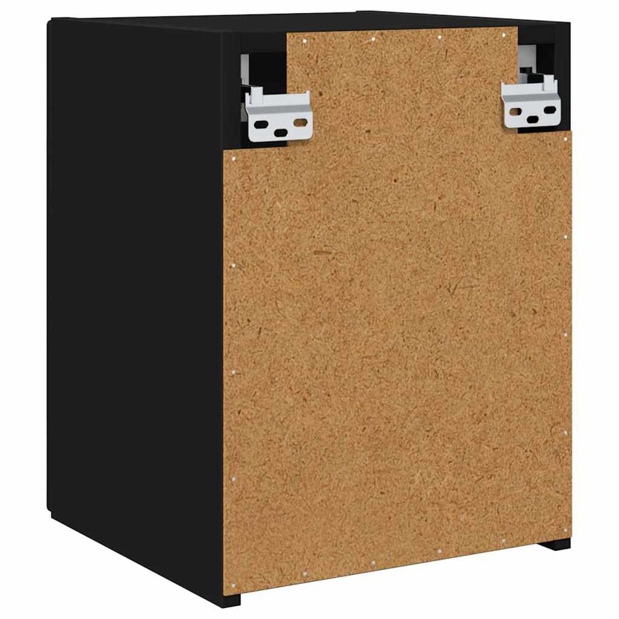 TV Wandkast Wandgemonteerd Zwart 30 x 31 x 40 cm Bewerkt hout