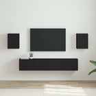 TV wandkast 30x31x40 cm zwart bewerkt hout
