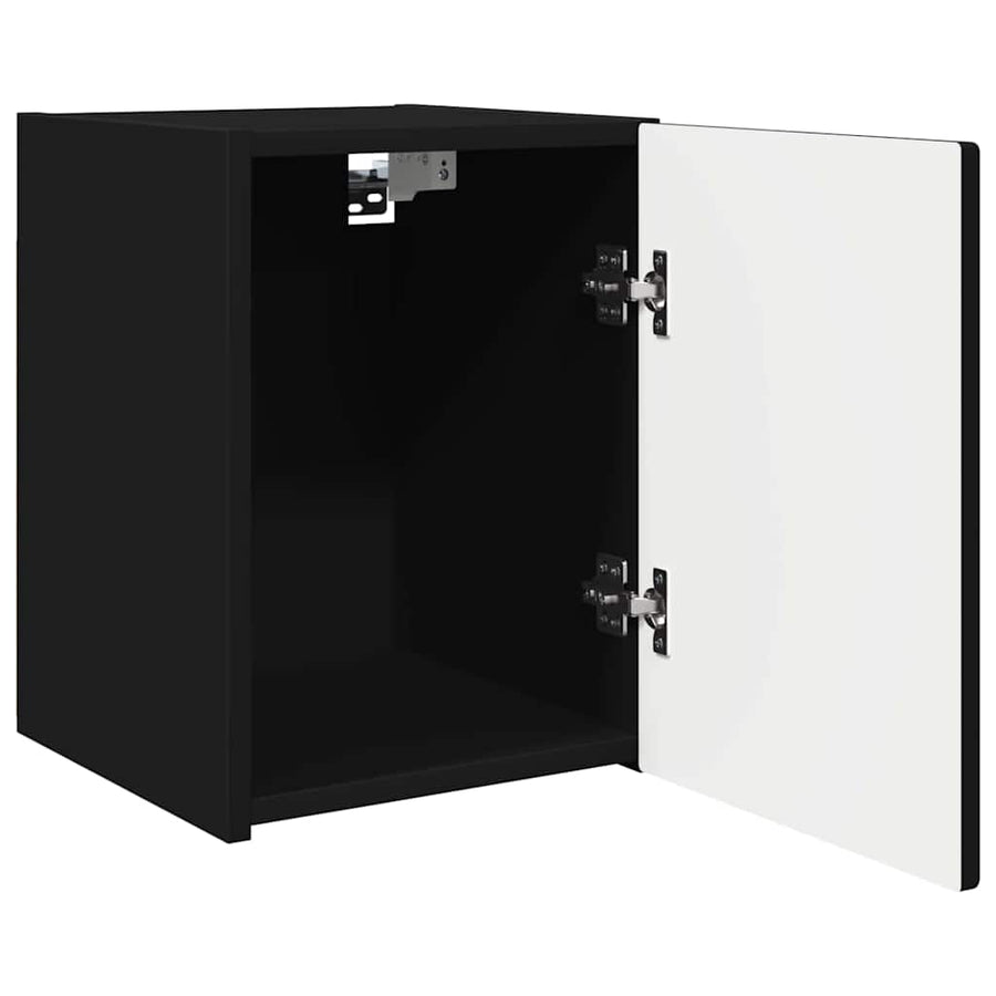 TV Wandkast 2 pcs Zwart 30 x 31 x 40 cm Bewerkt hout