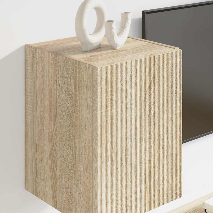 TV Wandkast Wandgemonteerd Sonoma 30 x 31 x 40 cm Bewerkt hout