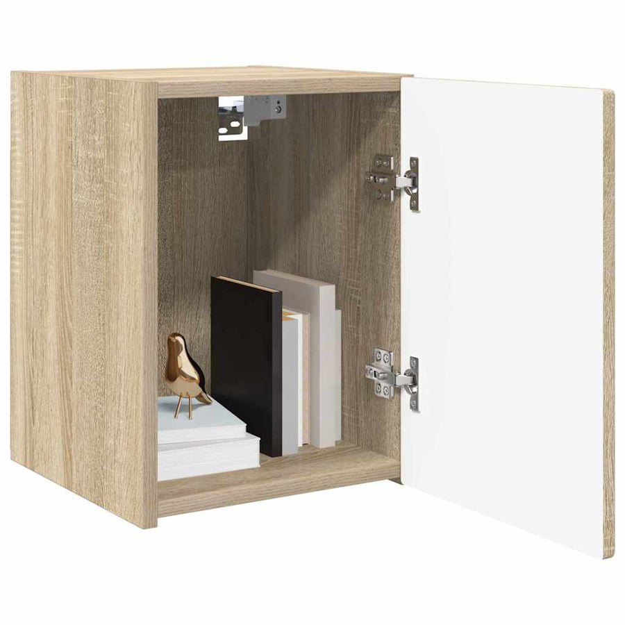 TV Wandkast Wandgemonteerd Sonoma 30 x 31 x 40 cm Bewerkt hout