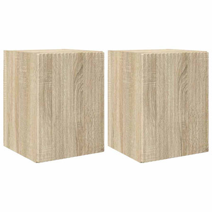 TV Wandkast 2 pcs Sonoma 30 x 31 x 40 cm Bewerkt hout