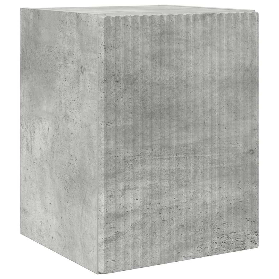 TV Wandkast Wandgemonteerd Beton 30 x 31 x 40 cm Bewerkt hout