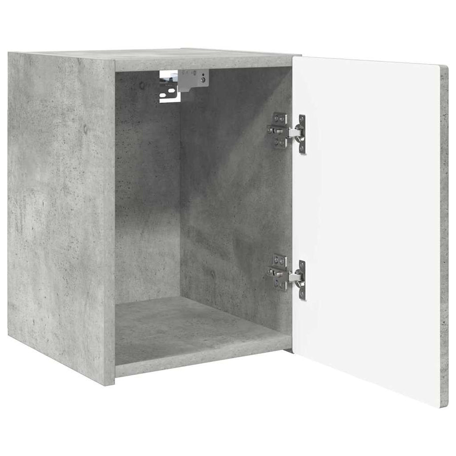 TV Wandkast Wandgemonteerd Beton 30 x 31 x 40 cm Bewerkt hout