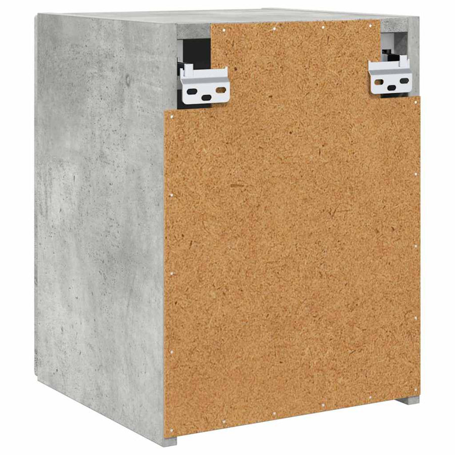 TV Wandkast Wandgemonteerd Beton 30 x 31 x 40 cm Bewerkt hout
