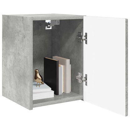 TV Wandkast Wandgemonteerd Beton 30 x 31 x 40 cm Bewerkt hout