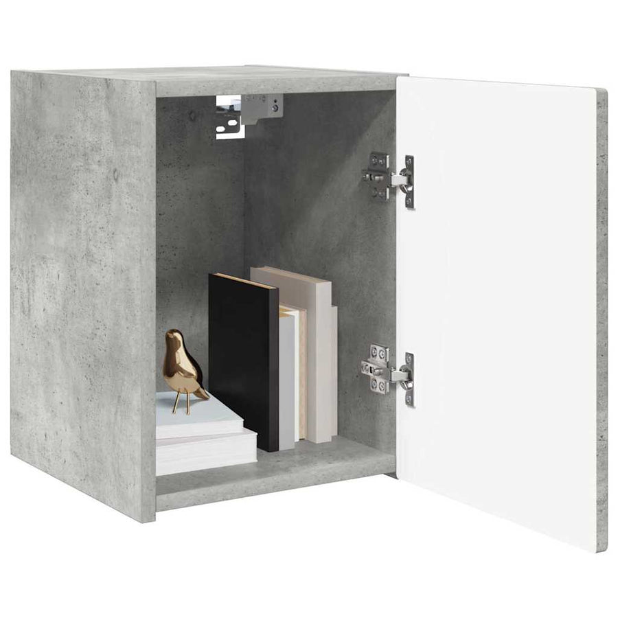 TV Wandkast Wandgemonteerd Beton 30 x 31 x 40 cm Bewerkt hout