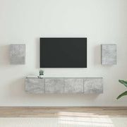 TV wandkast 30x31x40 cm beton bewerkt hout