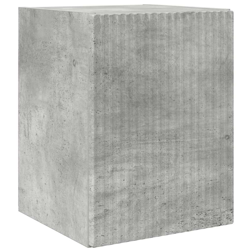 TV Wandkast 2 pcs Beton 30 x 31 x 40 cm Bewerkt hout