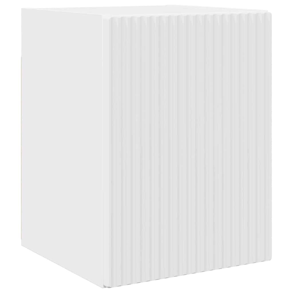 TV Wandkast 2 pcs Glanzend Wit 30 x 31 x 40 cm Bewerkt hout
