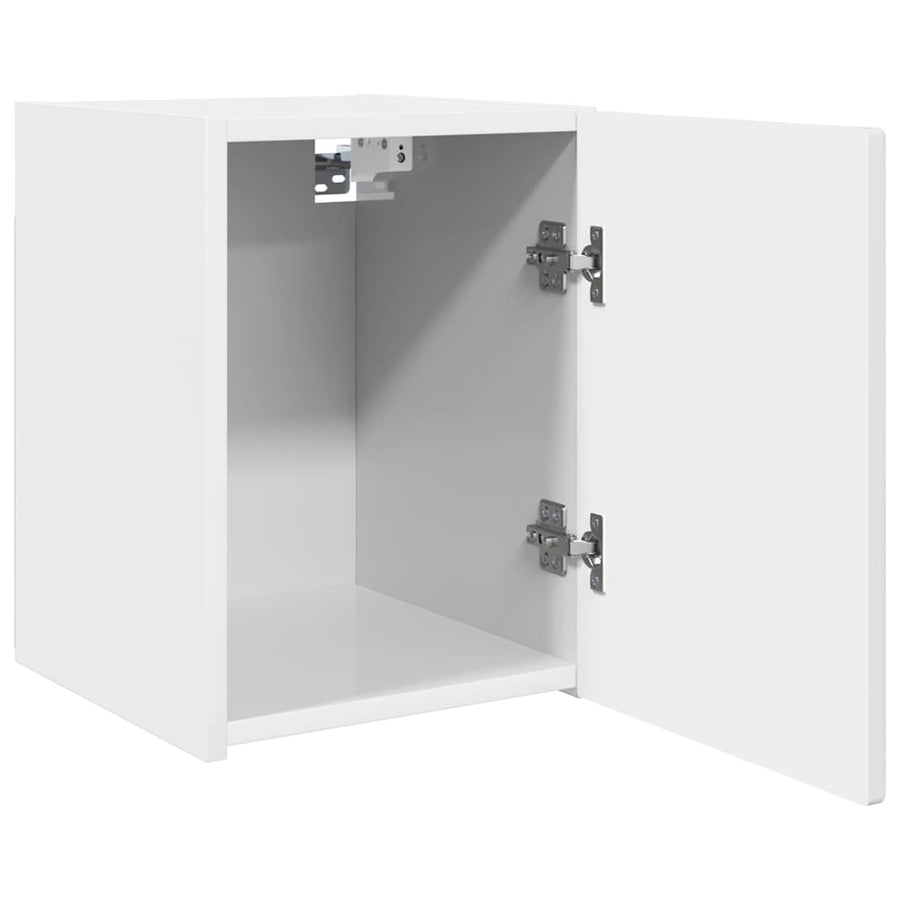 TV Wandkast 2 pcs Glanzend Wit 30 x 31 x 40 cm Bewerkt hout