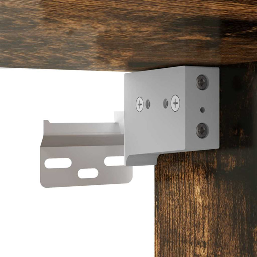 TV Wandkast Gerookt eiken 30 x 31 x 40 cm Bewerkt hout