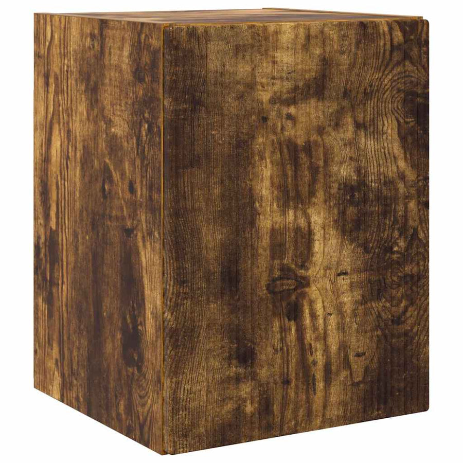 TV Wandkast Gerookt eiken 30 x 31 x 40 cm Bewerkt hout