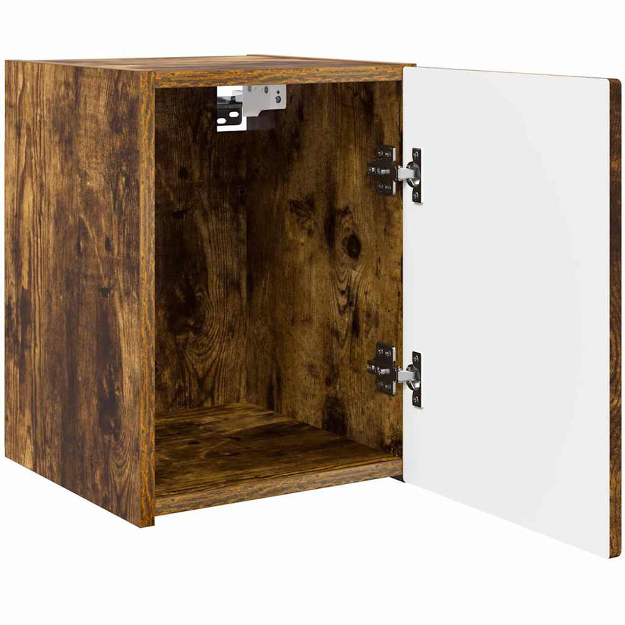 TV Wandkast Gerookt eiken 30 x 31 x 40 cm Bewerkt hout