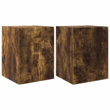 TV Wandkast 2 pcs Gerookt eiken 30 x 31 x 40 cm Bewerkt hout