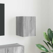 TV wandkast 30x31x40 cm grijs bewerkt hout
