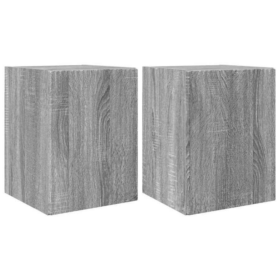 TV Wandkast 2 pcs Grijs Sonoma 30 x 31 x 40 cm Bewerkt hout
