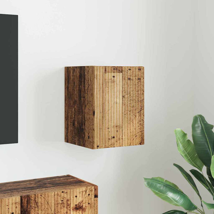 TV Wandkast Oud Hout 30 x 31 x 40 cm Bewerkt hout