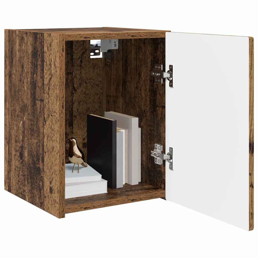 TV Wandkast Oud Hout 30 x 31 x 40 cm Bewerkt hout
