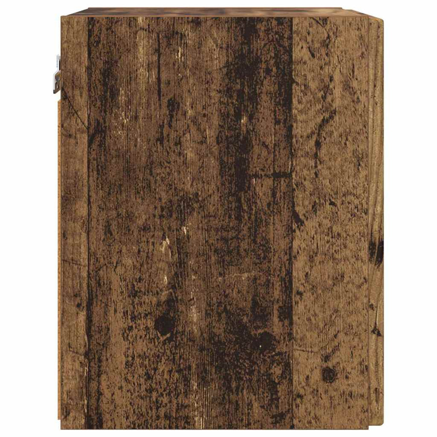TV Wandkast Oud Hout 30 x 31 x 40 cm Bewerkt hout