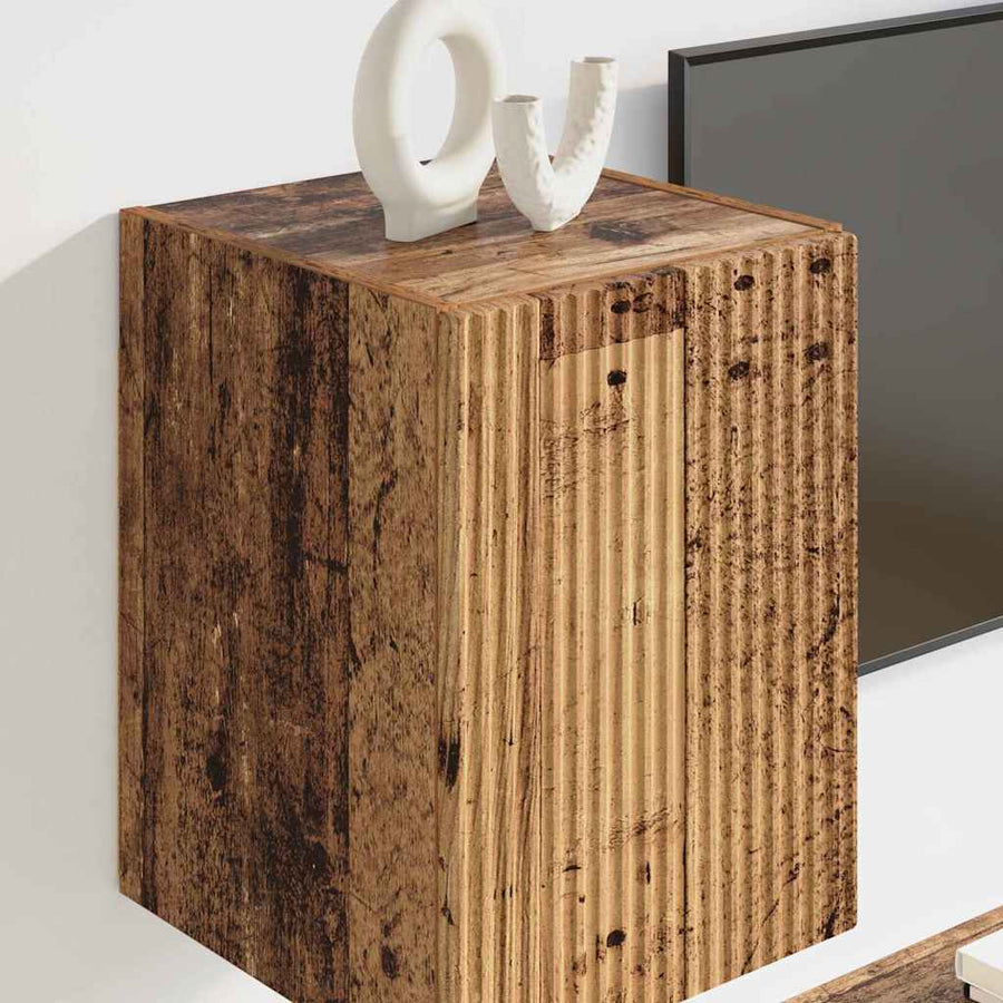 TV Wandkast 2 pcs Oud Hout 30 x 31 x 40 cm Bewerkt hout