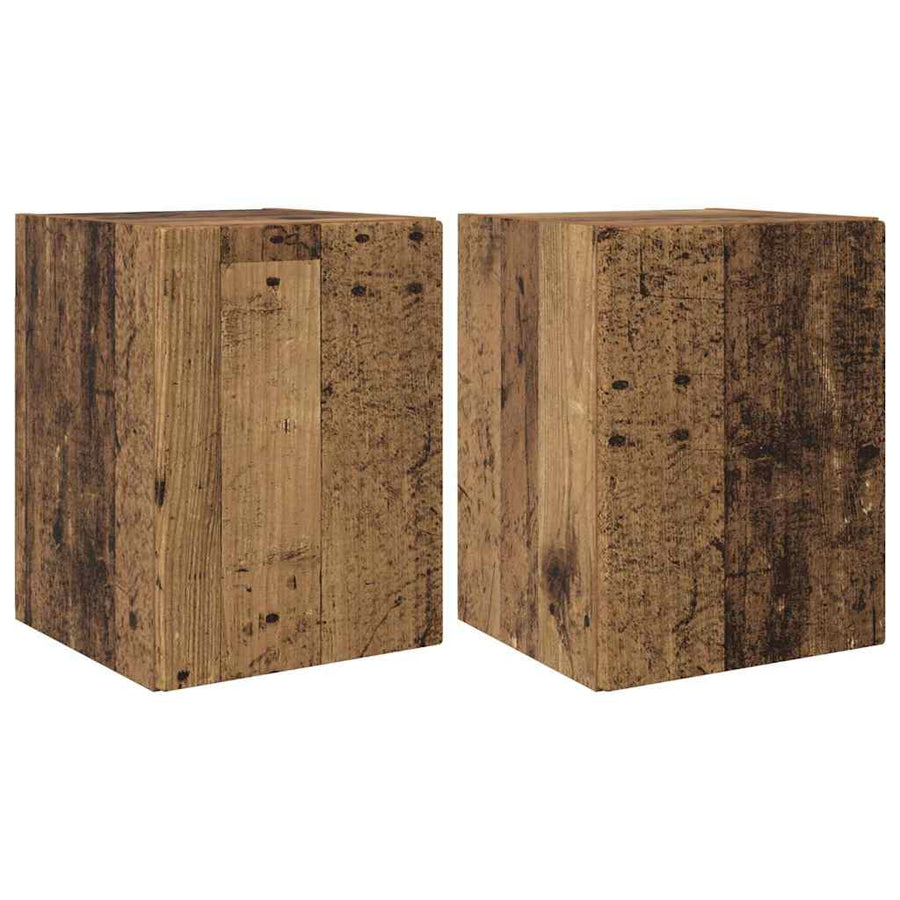 TV Wandkast 2 pcs Oud Hout 30 x 31 x 40 cm Bewerkt hout