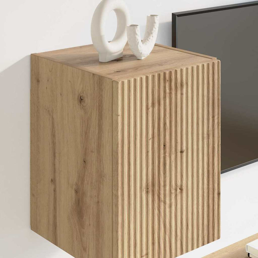 TV Wandkast Ambachtelijk eiken 30 x 31 x 40 cm Bewerkt hout