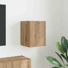 TV wandkast 30x31x40 cm bewerkt hout ambachtelijk eiken