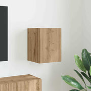 TV wandkast 30x31x40 cm bewerkt hout ambachtelijk eiken