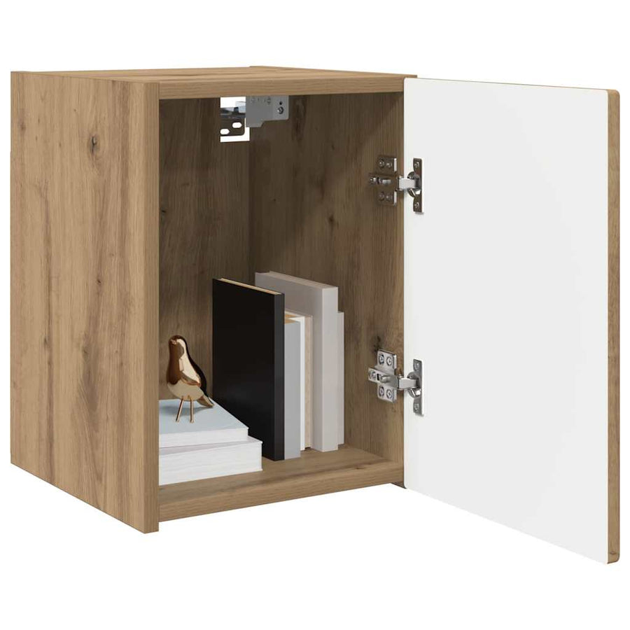 TV Wandkast Ambachtelijk eiken 30 x 31 x 40 cm Bewerkt hout