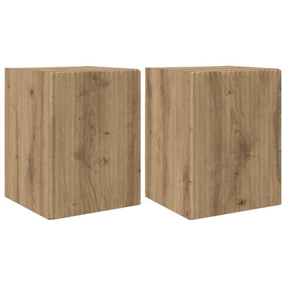 TV Wandkast 2 pcs Ambachtelijk eiken 30 x 31 x 40 cm