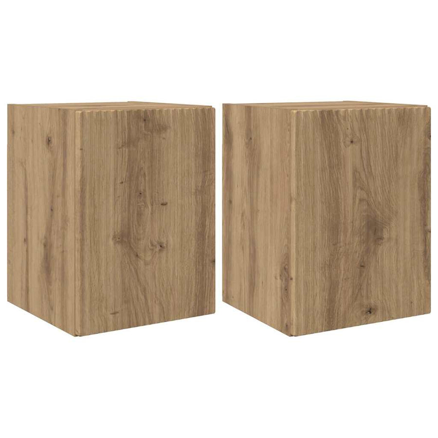 TV Wandkast 2 pcs Ambachtelijk eiken 30 x 31 x 40 cm