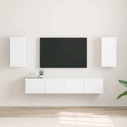 TV wandkast 2 stuks 30x31x60 cm wit bewerkt hout