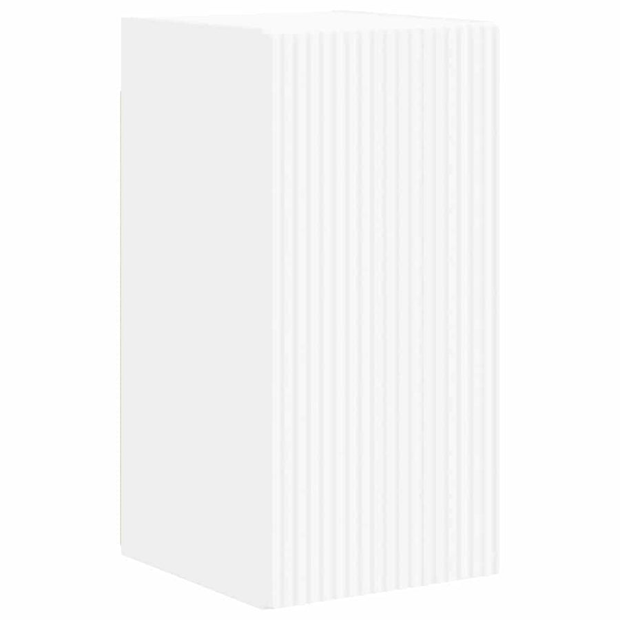 TV Wandkast 2 pcs Wit 30 x 31 x 60 cm Bewerkt hout