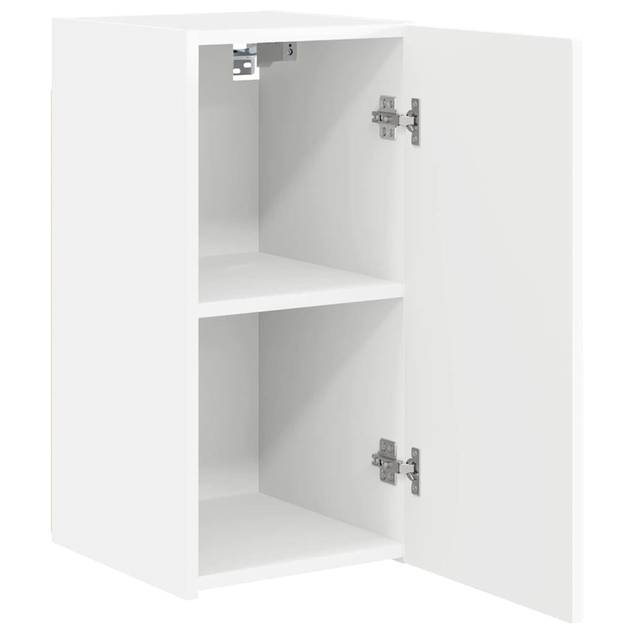 TV Wandkast 2 pcs Wit 30 x 31 x 60 cm Bewerkt hout