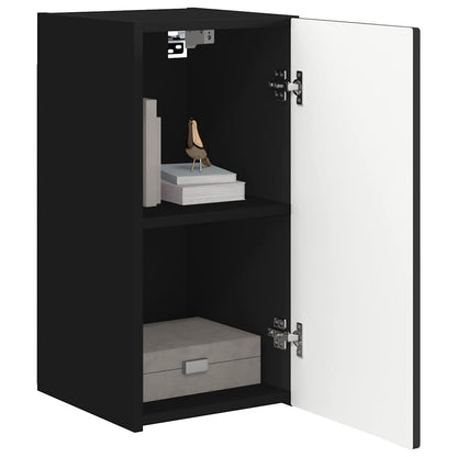 TV Wandkast Wandgemonteerd Zwart 30 x 31 x 60 cm Bewerkt hout