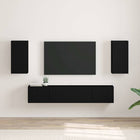 TV wandkast 2 stuks 30x31x60 cm zwart bewerkt hout