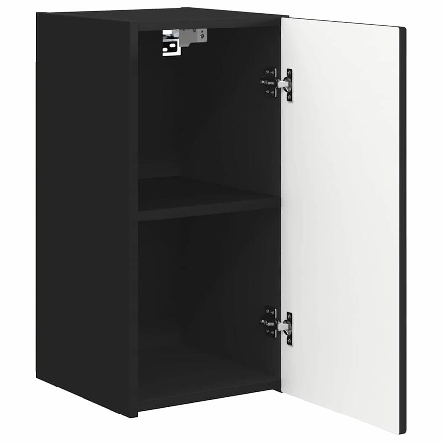 TV Wandkast 2 pcs Zwart 30 x 31 x 60 cm Bewerkt hout