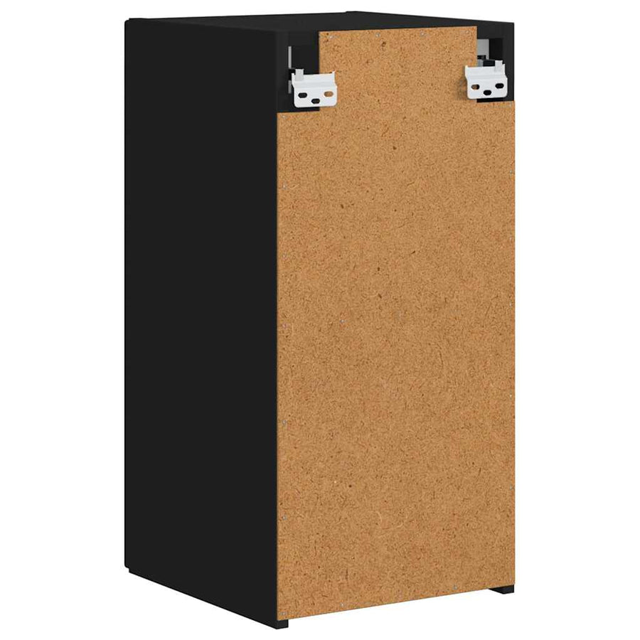 TV Wandkast 2 pcs Zwart 30 x 31 x 60 cm Bewerkt hout