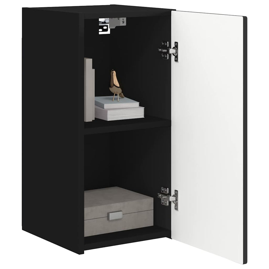 TV Wandkast 2 pcs Zwart 30 x 31 x 60 cm Bewerkt hout