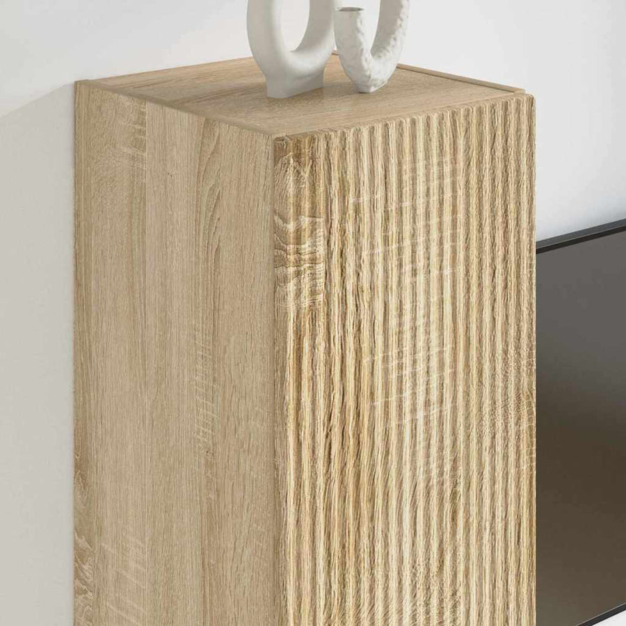 TV Wandkast Wandgemonteerd Sonoma 30 x 31 x 60 cm Bewerkt hout