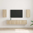 TV wandkast 2 stuks 30x31x60 cm bewerkt hout
